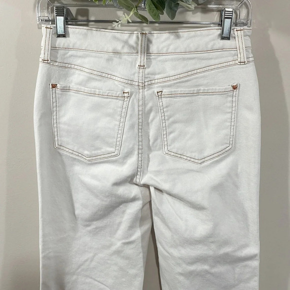 NWOT INC International Concepts Denim Jeans High Rise Wide Leg Crop Raw … - Picture 6 of 16